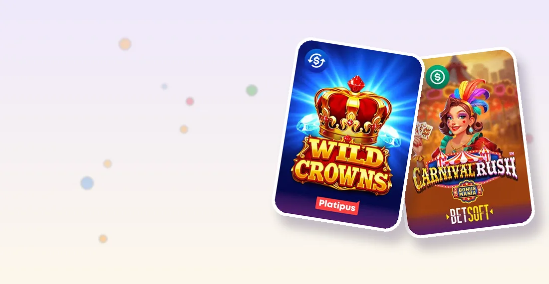 Wild Crowns en Carnival Rush casinospellen